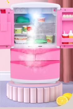 360Home Kinderspielzeug Haushaltsgeräte rosa Kühlschrank Küche Spielzeug